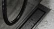 Unidrain Highline ramme - B�rstet sort - 700/10 mm