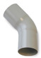 Plastmo b�jning 45 grader (75 mm) - gr�