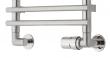 TVS Ventils�t type 120 m/returtermostat, h�jre, vinkell�bende - B�rstet rustfrit st�l