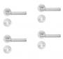 Beslagsboden Design indend�rs d�rh�ndtag m/crystal cut - B�rstet krom - S�t � 4 stk