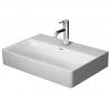 Duravit DuraSquare Compact 60 bowlevask op til v�g - Med 1 hanehul - Uden overl�b