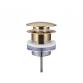 Nortiq bundventil m/push open - B�rstet messing