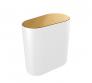 Pressalit Style v�gh�ngt toiletspand - B�rstet messing/hvid