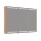 Dansani Level spejlskab 120 m/lys, lysstyring, 3 l�ger og tr�bakker - Varm eg