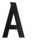Beslagsboden husbogstav A - Sort rustfrit st�l