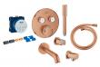 Grohe komplet indbygningspakke til badekar inkl termostat - B�rstet Warm Sunset