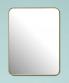 Cass�e spejl m/b�rstet messing ramme - 120x80 cm - Vendbart