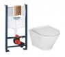 Laufen Roca Gap round RIMless toiletpakke inkl. s�de m/softclose, cisterne og kobber betjening