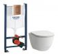 Laufen Pro Rimless toiletpakke inkl. s�de m/soft-close, cisterne og kobber betjening