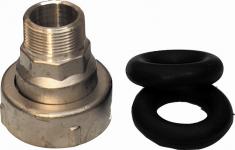 Isiflo 63 mm x 2" murgennemf&oslash;ring med nippel og pakning