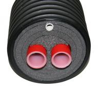 Altech pr�-isoleret fjernvarme dobbelt pex r�r 22x3,0mm. Inkl. 16 mm tr�kr�r. Rulle a 25 mtr.