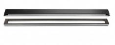 Unidrain afl�b 1200 mm/10 mm ramme - B�rstet sort