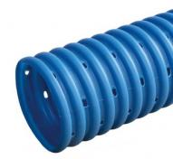 Wavin 75/65 mm PVC-dr�nr�r med 2,5 x 5 mm slids, 50 m, bl�