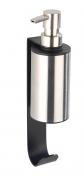 Wenko Telde s�bedispenser m/krog - Rustfri st�l/sort - Skruefri