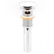 Ideavit bundventil m/Push-open - Flad top - Mat hvid