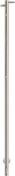 Kriss Uno plus elektrisk h�ndkl�det�rrer 3x148 cm - Poleret rustfrit st�l