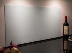 Firkantet st�nkplade til k�kken - 60 x 30 cm - Hvid glas