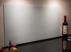 Firkantet st�nkplade til k�kken - 90 x 40 cm - Hvid glas
