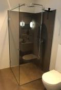 Bath bruseniche m/fast v�g - Klar glas - Krom