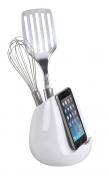 Wenko k�kkenkrukke m/tabletholder - Hvid