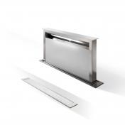 Eico Fabula W PLUS indbygget emh�tte t/ bordplade - Rustfrit st�l m/hvid glas