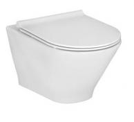 Laufen Roca Gap round v�gh�ngt toilet m/rimless og s�de m/softclose