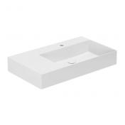 Lavabo Elegance SQ 81 L h�ndvask t/v�g eller m�bel - Uden overl�b