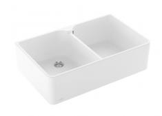 V&B Farmhouse 80 keramisk k�kkenvask - Stone White