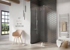 Str�mberg Font Walk-in brusev�g i klar glas - 70 cm