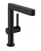 Hansgrohe Finoris 230 h�ndvaskarmatur m/udtr�ksbruser - Mat sort