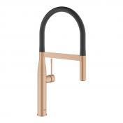 Grohe Essence New k�kkenarmatur m/profi-bruser - B�rstet warm sunset