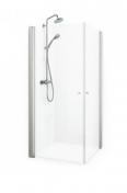 Cass�e Spirit Ret hj�rne 80x80 cm - Klar glas/blank alu