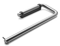 d line k�kkenrulleholder eller dobbelt papirholder - Sort beslag - B�rstet st�l