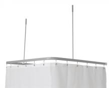 Van Der P forh�ngsstang Profil2001 Fladskinne 90x90x90cm m/2 loftst�tter - S�lv