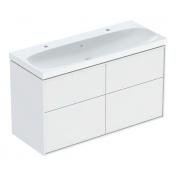 If� Sense Art 120 m�bels�t m/4 skuffer og dobbeltvask - Mat hvid