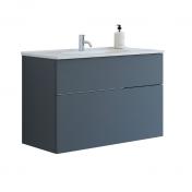 Dansani Luna 101 m�bels�t m/Kantate vask, h�j skuffe og indretning - Mat gr�