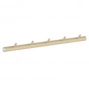 Beslagsboden vandret knager�kke m/5 knager - Tr�/mat gr�