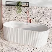 Str�mberg Leonora fritst�ende badekar 1500 x 750 mm - Mat hvid
