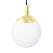 Cass�e Luna pendel m/hvidt glas - B�rstet messing