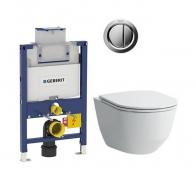 Laufen Pro Rimless Compact m/LCC toiletpakke inkl. lav cisterne, krom betjening og s�de m/soft-close