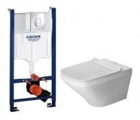 Duravit DuraStyle RIMless toiletpakke inkl. s�de m/soft-close, cisterne og krom betjening