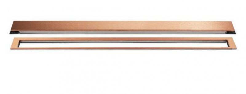 Unidrain afl&oslash;b 800 mm/10 mm ramme - B&oslash;rstet kobber