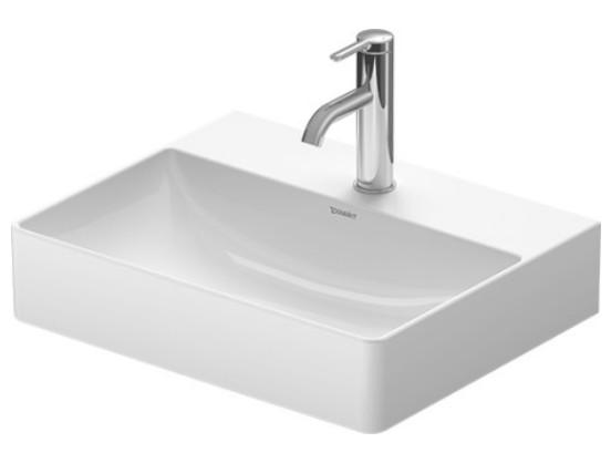 Duravit Durasquare 50 bowlevask op til v&aelig;g - Uden hanehul - Uden overl&oslash;b