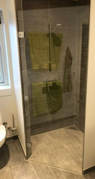 Bath brused&oslash;r  - Klar glas - Messing