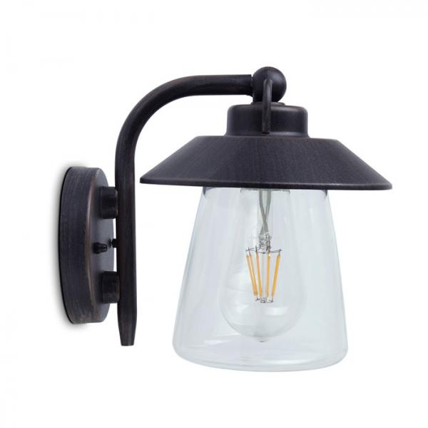 Lutec Tradition Cate udend&oslash;rslampe til v&aelig;g - Mat rust