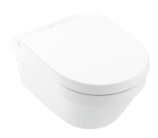 V&B Architectura v&aelig;gh&aelig;ngt toilet m/directflush og s&aelig;de