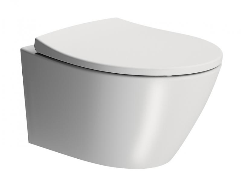 GSI Modo 52 kompakt v&aelig;gh&aelig;ngt toilet m/SwirlFlush og Extraglaze - Mat hvid
