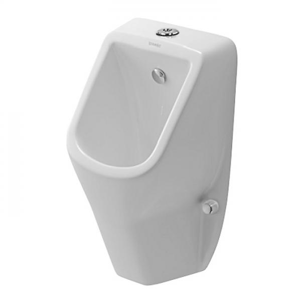 Duravit D-code urinal m/dyse tilslutning fra oven og &aring;ben skyllerand