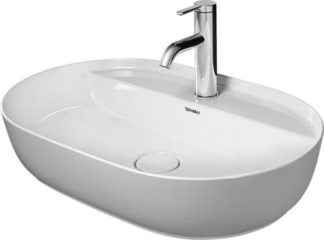 Duravit Luv 60 fritst&aring;ende bowlevask - 1 hanehul - Uden overl&oslash;b