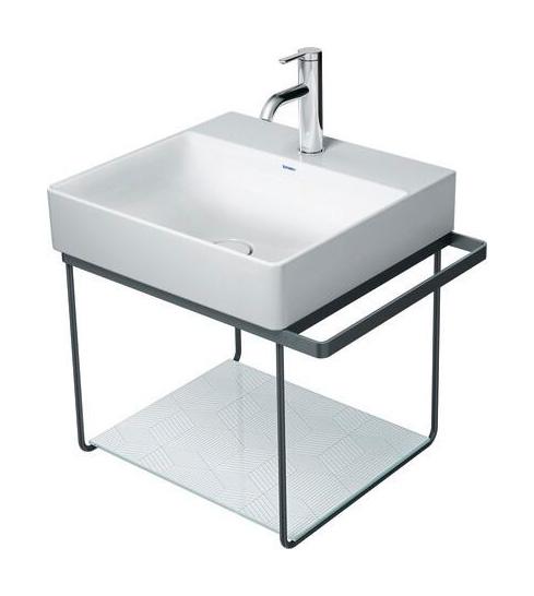 Duravit DuraSquare 50 stativ til h&aring;ndvask - V&aelig;gh&aelig;ngt - Mat sort